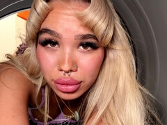 Asiatique, Blonde, Sucer une bite, Éjaculer dans la bouche, Queue, Masturbation, Chatte, Rasée