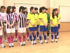 アジア人, グループ, 乳首, アウトドア, 公共, オマンコ, ショートヘア, オッパイの