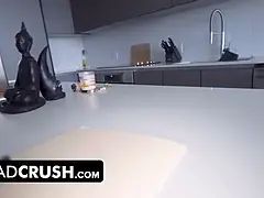Big Assed filipino princess bribes her stepdaddy and gags on his big rod - dadcrush