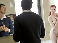 デカ尻, デカチン, フェラチオ, バック, 自然山雀, 赤毛, ティーン, オッパイの