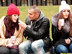 Gorgeous foursome action with hot babes Kendra Star and Lucia Love