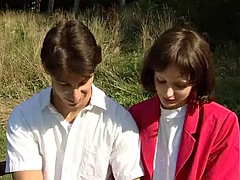 Большие сиськи, Блондинки, Минет, Брюнетки, Нейлон, На природе, Сиськи, Винтаж