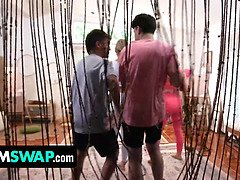 デカ尻, フェラチオ, チン, 女, Hd, なめる, 母, ヒモパン