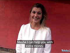 Public agent super-sexy teacher agnes white hardcore in a car for additional currency