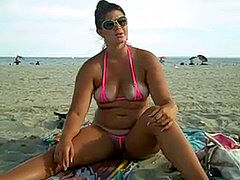 Playa, Bikini, Público, Coño