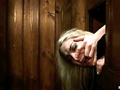 デカ尻, デカチン, デカパイ, ブロンド, フェラチオ, バック, のぞき穴, 淫乱熟女