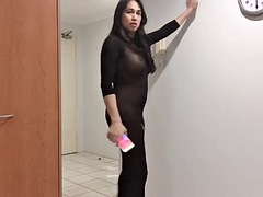 Amateur, Asiático, Tetas grandes, Lencería, Masturbación, Transexual, Solo, Tetas