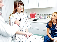 デカ尻, デカチン, フェラチオ, 医者, 女 人男 人, 毛深い, ティーン, オッパイの