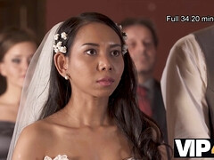 アジア人, 結婚, 茶髪の, 浮気者, 浮気する, 公共, ストッキング, 結婚式