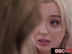 Blonde Teen Cutie Gets Fucked by Big Black Cocks in Hardcore Anal Gangbang