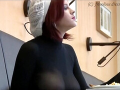 Amateur, Gros seins, Public, Rousse roux, Solo