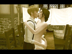 Verga grande, Engañando, Pareja, Besar, Retro