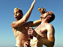 3d, アナル, バイセクシャル, フェラチオ, 捕まる, ゲイ, 異人種間, 三人