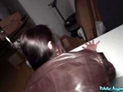 POV public hardcore - Blowjob Under The Highway - fake tits brunette Silvia Sin