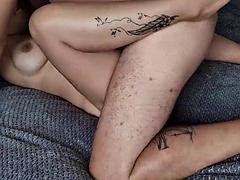 Blasen, Europäisch, Fingern, Behaart, Handjob, Hardcore, Masturbation, Milf