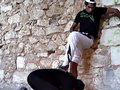 Real European amateurs in outdoor publicsex