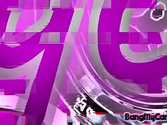 Enthousiasteling, Aziatisch, Lieveling, Bruinharig, Koreaans, Alleen, Tiener, Tieten likken