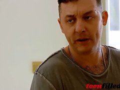 Sucer une bite, Éjaculation interne, Tir de sperme, Noir ébène, Hd, Fille latino, Muscle, Nénés