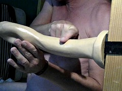 Even deeper almost up to the elbow.