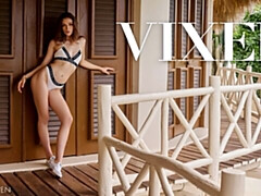 Gorgeous Hope Heaven's brown hair scene