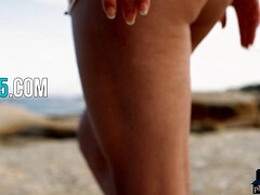 ビキニ, 茶髪の, 淫乱熟女, 母, アウトドア, ロシア人, 一人, オッパイの