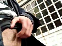 Enthousiasteling, Sperma shot, Homo, Harig, Handbeurt, Latijnse vrouw, Buiten, Alleen