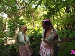 69, ブロンド, 茶髪の, キッチン, レズビアン, なめる, 自然山雀, オマンコ