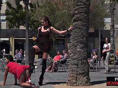 Nana, Bondage domination sadisme masochisme, Mignonne, Fétiche, Fille latino, De plein air, Public, Fessée