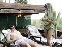 アラブ, お尻, デカパイ, 茶髪の, カップル, 言葉責め, 巨大, 妻