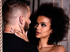 お尻, 黒人, 茶髪の, バック, 服従, フェティッシュ, ストッキング, オッパイの