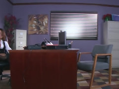 Schönheit, Grosse titten, Blasen, Braunhaarige, Füsse, Latina, Büro, Spielzeuge