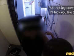 Leggy Office Whore Fucks Cop In An Elevator 2 - Fake Cop