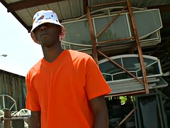 アナル, 黒人, フェラチオ, 黒人, ゲイ, 異人種間, アウトドア