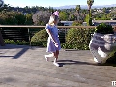 Mooi, Grote lul, Blond, Rondborstig, Classisch, Lul, Hd, Buiten