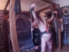 Bondage discipline sadomasochisme, Dominatie, Fetisj, Hd, Rijpe lesbienne, Slaaf, Slet, Billekoek