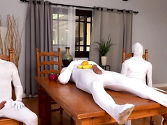 Blasen, Braunhaarige, Handjob
