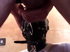 MILF Bound and Gagged Takes Big Dick Throat Fuck and Cum on Face