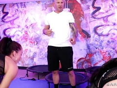 お尻, フェラチオ, 黒人, ハードコア, ポルノスター, オマンコ, 三人, オッパイの