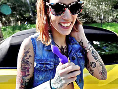 In den arsch, Auto, Im freien, Zierlich, Öffentlich, Spanisch, Tätowierung, Spielzeuge