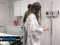 Amerikanisch, Blasen, Besamung, Arzt, Hd, Büro, Arsch lecken, Schreiend