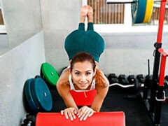 In den arsch, Arsch, Blasen, Sporthalle, Rotschopf, Sport, Jungendliche (18+), Titten