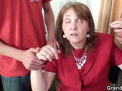 Зрелые, В офисе, Втроем