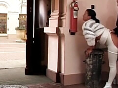 Leie, Arsch, Paar, Spermaladung, Im freien, Strumpfhose, Realität, Jungendliche (18+)