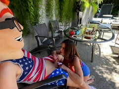 Bangin' Burgers and Brunettes: My 4th of July Blast with Busty Aderes Quin!