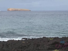 Enthousiasteling, Strand, Bruinharig, Voetbeurt, Vriendin, Kut duiken, Tieten likken, Nat