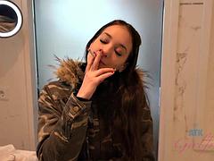 素人, 美女, フェラチオ, 茶髪の, 彼女, オナニー, ハメ撮り, 喫煙