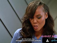 Noire, Noir ébène, Doigter, Interracial, Léchez, Massage, Huilée, Nénés