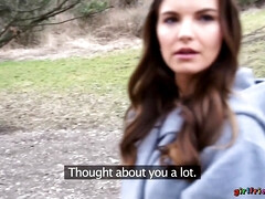 Braunhaarige, Tschechisch, Fingern, Hd, Lesbisch, Lecken, Öffentlich, Muschi