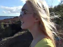 You fuck Victoria on the cliffside ft. Victoria Gracen: Blowjob, Cowgirl  Blonde Porn