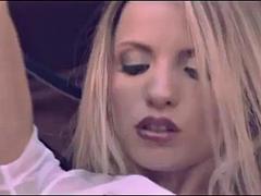 アナル, 美女, ブロンド, フェラチオ, ブーツ, フェティッシュ, ゴム, 三人